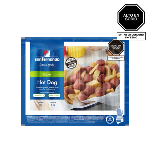 Súper Hot dog x 1kg. SF