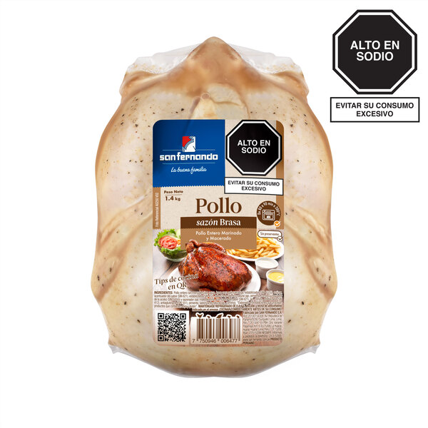 Pollo sazón brasa (1.4 a 1.5 Kg) SF