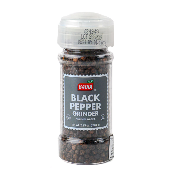 Pimienta negra entera con molinillo 63.8gr