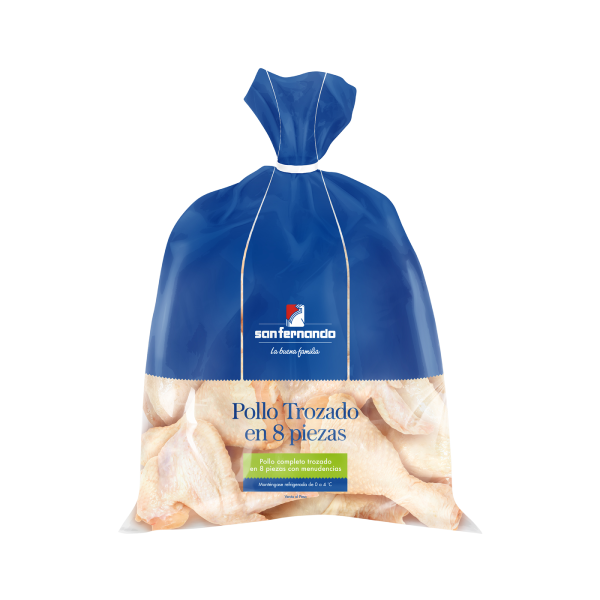 Pollo fresco trozado en 8 piezas con menudencia
