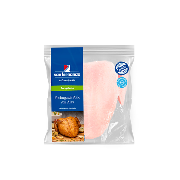 Pechuga de Pollo con Alas Congelada