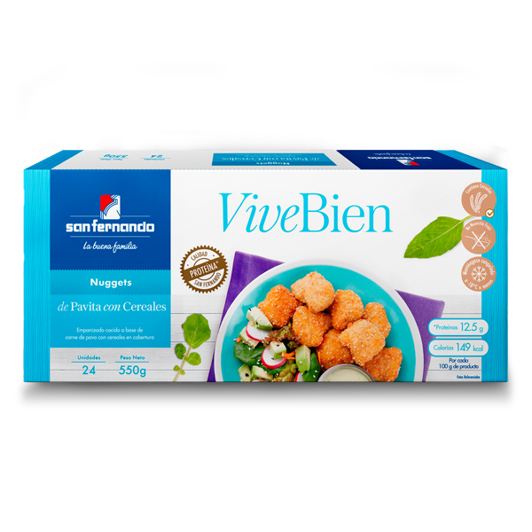 Nuggets de pavita con cereales x 24 und