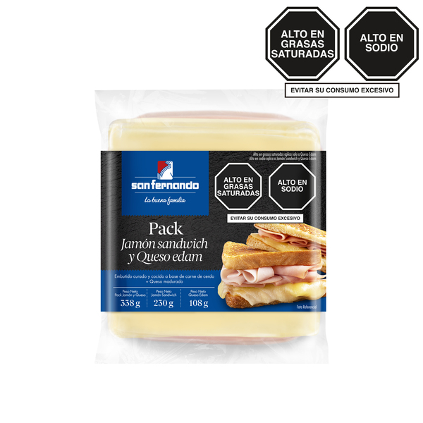 Pack Jamón sándwich 230 Gr y Queso edam 108 Gr