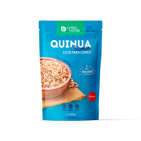 Quinua bicolor cocida x 375 g.