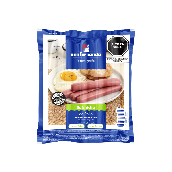Salchicha de pollo x  200 gr.